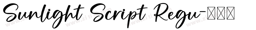 Sunlight Script Regu字体转换